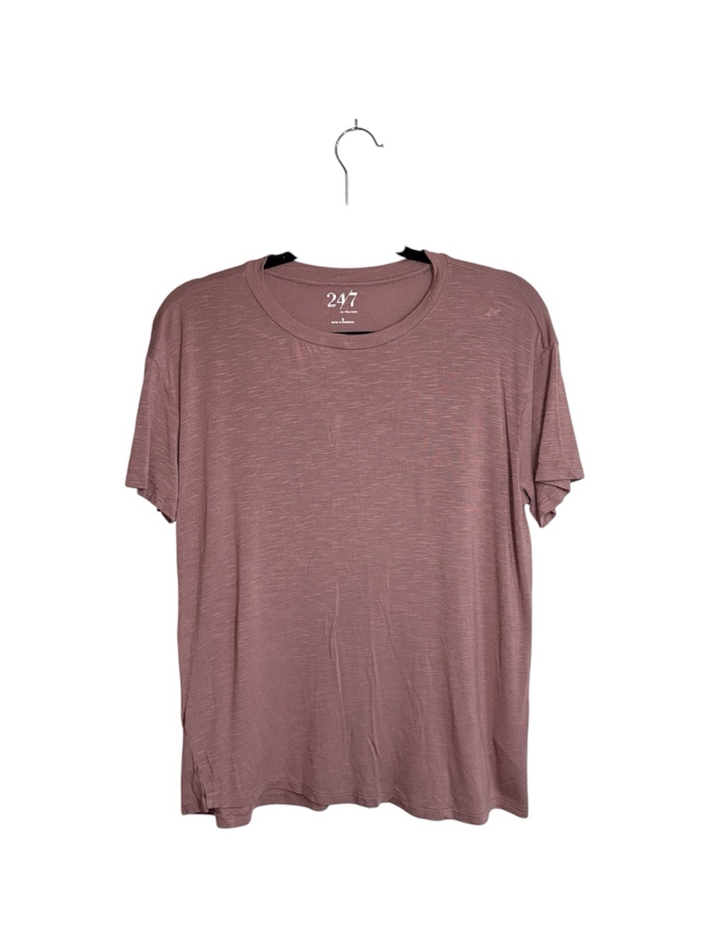 Maurices 24/7 Kennedy Tee Solid Light Pink Short Sleeve Crew Neck Small Women’s